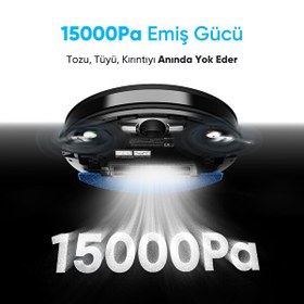 Resim Şımart katya V Akıllı Robot Süpürge 15.000Pa Güçlü Emiş Gücü 6400mAh Yüksek Batarya 