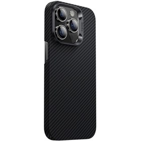 Resim Benks iPhone 14 Pro Uyumlu Kılıf Karbon Fiber Benks 600D Essential Kevlar Kapak 