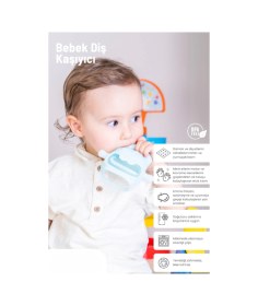 Resim Mavi Bebek Silikon Diş Kaşıyıcı Çok Renkli 
