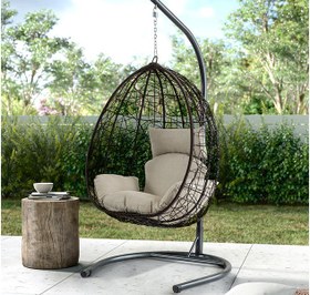 Resim Deco Bahçe Salıncağı - Krem Rattan 