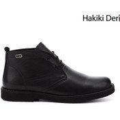 Resim GÖNDERİ(R) Kadın / Kız Siyah Oxford Kalıp Kauçuk Taban Hakiki Deri Bot 
