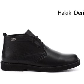 Resim GÖNDERİ(R) Kadın / Kız Siyah Oxford Kalıp Kauçuk Taban Hakiki Deri Bot 
