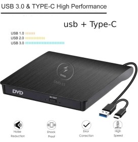 Resim DVD Rw External Taşınabilir Ultra Ince USB 3.0 CD DVD Yazıcı Okuyucu 