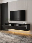 Resim NEON IŞIKLI DUVARA MONTE TV ÜNİTESİ (antrasit) 