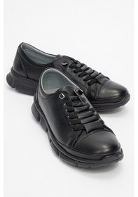 Resim Anne Dolgu Topuk Comfort Ayakkabı Gerçek Deri Br 950 Siyah Null Siyah 