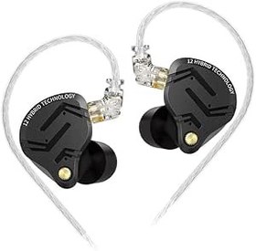 Resim Yinyoo Kulak Monitöründe KZ ZS12 PRO X Kablolu Kulaklıklar,Kulak Kulaklıklarında 1DD 5BA Ultra Düşük Doğrusal Olmayan Bozulma,Yenilikçi Yüksek Frekans Dizisi,Oyun için Tam Metal IEM 