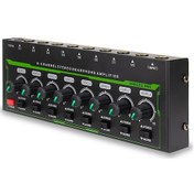 Resim Symbee 8 Kanallı Kulaklık Amfi Ha800s-pro - Bağımsız Ses Kontrolü, Mono/stereo Değişim, Çoklu Kulaklık Çıkışı, 6.35mm Arayüz - Stüdyo & Sahne İçin Avrupa Standartı 10" 