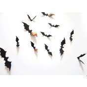 Resim Folinda 3d Gerçekçi Kanatlı Yarasa Sticker, Yeniden Kullanıma Uygun, Halloween Dekorasyon Malzemesi, Pürüzsüz Yüzeylere Uygulanabilir Diğer 