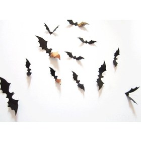 Resim Folinda 3d Gerçekçi Kanatlı Yarasa Sticker, Yeniden Kullanıma Uygun, Halloween Dekorasyon Malzemesi, Pürüzsüz Yüzeylere Uygulanabilir Diğer 