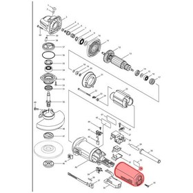 Resim Makita 9565CVR Arka Kapak Ürün Kodu 417185-9 