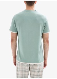 Resim Erkek Pijama Takımı 40887 - Yeşil Yeşil 