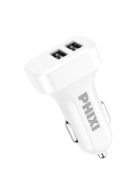 Resim Phixi PCC511T Basic 2.1A Çift Çıkışlı Type-C USB Kablolu Araç Şar 