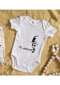 Resim Bk Kids Atatürk Temalı Beyaz Bebek Body Zıbın-21 Çok Renkli 