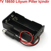 Resim Robizstore-18650 Pil Yuvası 2'Li Adaptör Soketli 