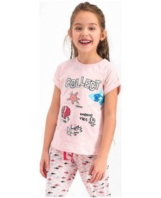 Resim Roly Poly 2460 Kız Çocuk Garson Collect Somon Kısa Kol Pijama Tak 