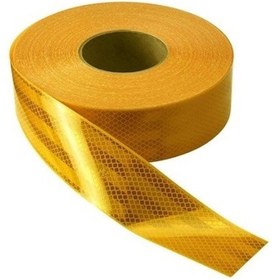 Resim REFLEKTİF ŞERİT 55 MM SARI (SERT YUZEY) (1 MT) 