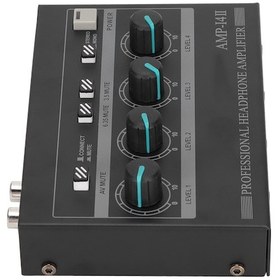 Resim Tenfowee Amp-14ıı 4 Kanal Kulaklık Amfi, Stüdyo Ve Sahne İçin Kompakt Ses Amfi, Bağımsız Ses Kontrolü, 12v Adaptörü 100-240v Diğer 