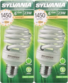 Resim Sylvania (2 Adet) Sylvania 23W (103W) 2700K (Sarı Işık) E27 Duylu (Kalın Duy) Tasarruflu Ampul 