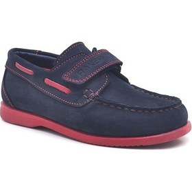 Resim Rakerplus Simurg Hakiki Deri Lacivert Cırtlı Spor Erkek Çocuk Ayakkabı Lacivert 