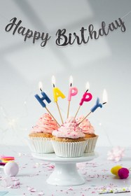 Resim Yol Şekilli Happy Birthday Banner 