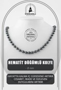 Resim OSMANLI DOĞAL TAŞ Hematit 8 Mm Düğümlü Doğal Taş Kolye 