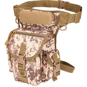 Resim Reedark 800d Su Geçirmez Oxford Kumaş Büyük Kapasiteli Çadırcıçılık, Balıkçılık, Bisiklet Spor Ayak Çantası - Çöl Dijital Desenli Çok Renkli 