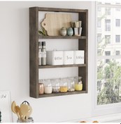 Resim Robinhome Robin Home Marla 3'Lü Duvar Rafı Mutfak Banyo Rafı Bronz Ma1-Pb 