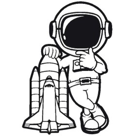 Resim Astronot Temalı Oto-motor-laptop-duvar-dekor 20 X 30 Cm 