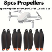 Resim 8'li Paket DJI Mini 2/4K/SE Düşük Gürültü Yedek Pervaneler, Uçak RC Araçları için Dayanıklı Plastik Aksesuarlar, Otomobil Kara Araçları ile Uyumlu 