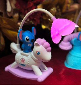 Resim HEDİYEVİM Dekoratif Sevimli Stitch Tasarımlı Masa Lambası 2 Kademeli Usb Şarjlı Çocuk Odası Gece Lambası 