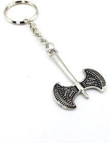 Resim Herşey Nota Savaşçı Viking Balta Eskitme Metal Anahtarlık 