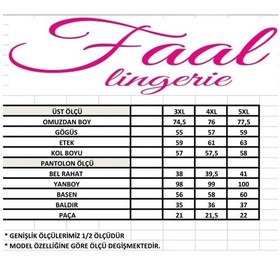 Resim Faal 8802 Kadın Büyük Beden Uzun Kollu Önden Düğmeli Pijama Takım-gri Gri 