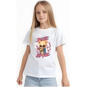 Resim Panios Kids And Cool Baskılı Kız Çocuk Kısa Kollu T-shirt Beyaz 