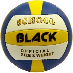 Resim Black School BLK-017 El Dikişli Voleybol Topu Mavi Sarı Mavi - Sarı 