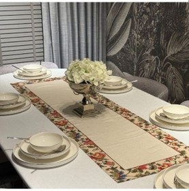 Resim Keten Hürrem Desen Runner 40x140 Cm Çok Renkli 