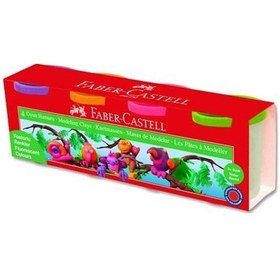 Resim Faber-castell Su Bazlı Oyun Hamuru 4 Floresan Renk 
