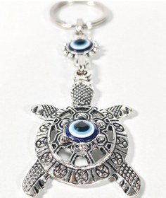 Resim Nazar Boncuklu Kaplumbağa Figürlü Anahtarlık Sabır, Bereket Ve Koruyucu Enerji Çok Renkli 