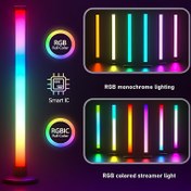 Resim 1 adet/2 adet, RGB Akıllı LED Işık Şeridi - Renk Değiştiren Gece Lambası, Uygulama Kontrolü, Müzik Senkronizasyonu, Ayarlanabilir Parlaklık, USB Güçlü, Oyun Oynama, TV, Yatak Odası Dekorasyon Masa Lambası için Uygun 