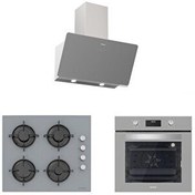 Resim Gri Cam Ankastre Set (3457 Soho 60 - CS5349S01 - BO6502S02) Silverline