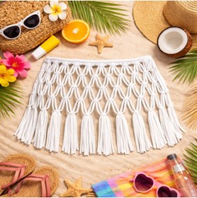 Resim Bohem Shop El Yapımı Makrome Etek Plaj Pareo Yazlık Boho 
