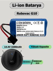 Resim GLOBAL BATARYA Anker Eufy Robovac G10 Akıllı Robot Süpürge Bataryası 14.4v 3200mah Pil (yüksek Kapasite) 