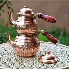 Resim Baskı Dövme Bakır Çaydanlık 1,6 L 