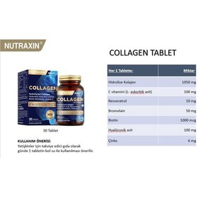 Resim Nutraxin Collagen Hidrolize Kolajen 30 Tablet 2 Adet 