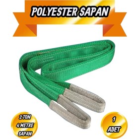 Resim BRATİ HAND TOOLS Spanzet Sapan Polyester Sağlam Yük Kaldırma Su Yeşil Renk 2 Ton 4 Metre Taşıma Indirme Halat 