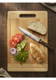 Resim Bambu Kesme Tahtası Saplı, Dayanıklı Ve Doğal 34x24 Bambu 