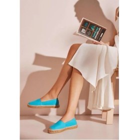 Resim Su Espadril Aileen Turkuaz Kadın Düz Espadril 