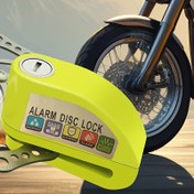 Resim 1 Adet Çinko Alaşımlı Bisiklet Disk Fren Kilidi, 110dB Hırsızlık Alarmlı, Parlak Yüzeyli, Manuel Kontrollü - Her Hava Koşuluna Uygun Su Geçirmez Bisiklet Güvenlik Kiliti, Bisikletçiler İçin Güvenli Park ve Seyahat 