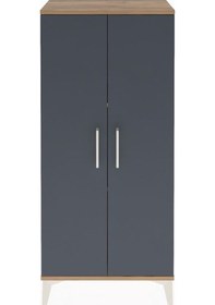 Resim Arges Dolap 2 Raflı 2 Kapaklı 60x30x134 Çam-antrasit Atlas Çam 