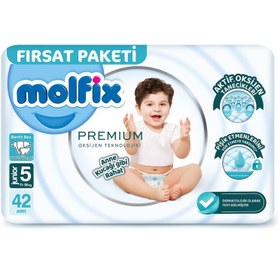 Resim Nessiworld Molfix Premium Bebek Bezi Fırsat Paketi 5 Beden 11-18 Kg 42 Adet 