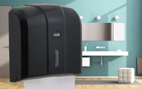Resim Vialli Kh 300b Z Katlı Kağıt Havlu Dispenseri - Siyah - Kapasite 300 Kağıt 